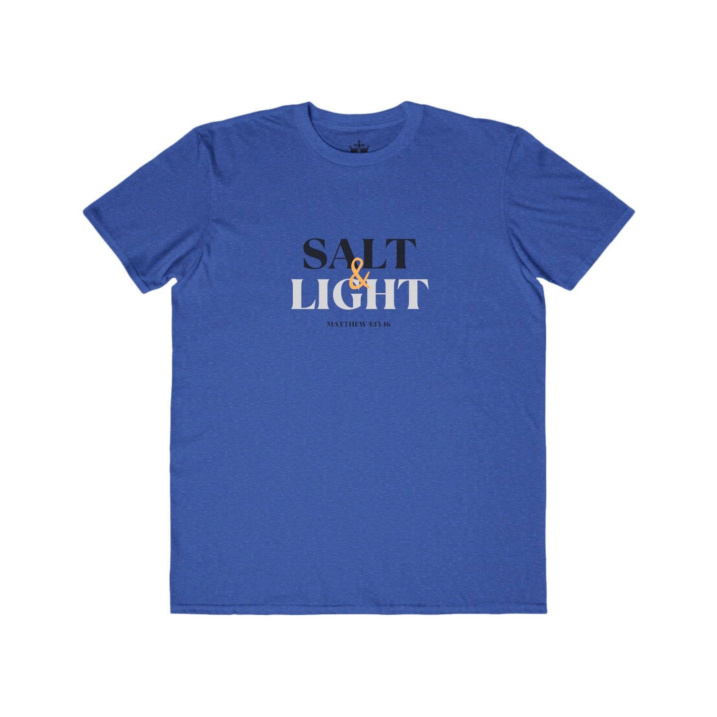 Blue Salt & Light scripture shirt featuring a stylish graphic and soft fabric for everyday wear