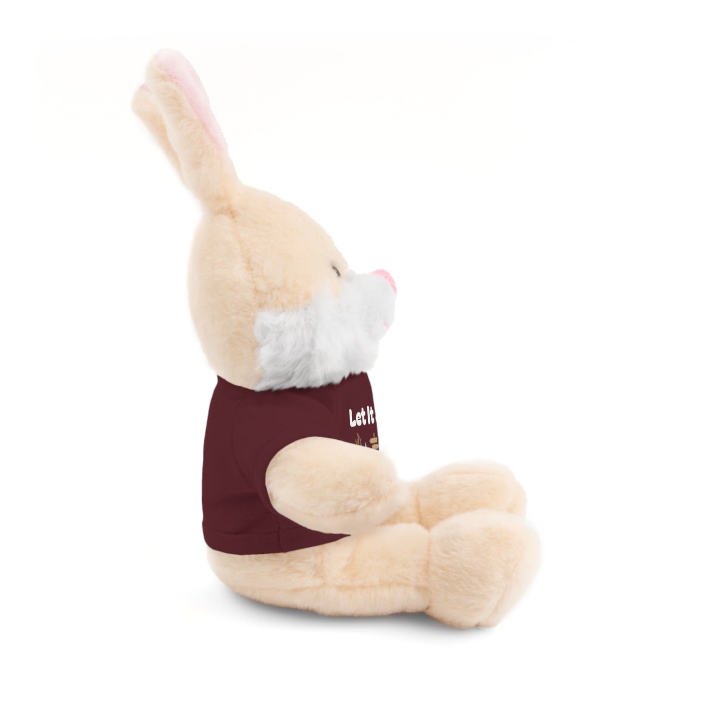 Christmas Plush Toy with "Let It Snow" Tee - Soft Cuddly Gift for Kids