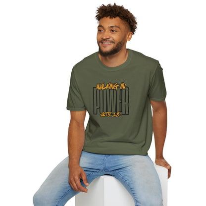 "Walking In Power" Men's T-Shirt-Acts 1:8 & Acts 10:38