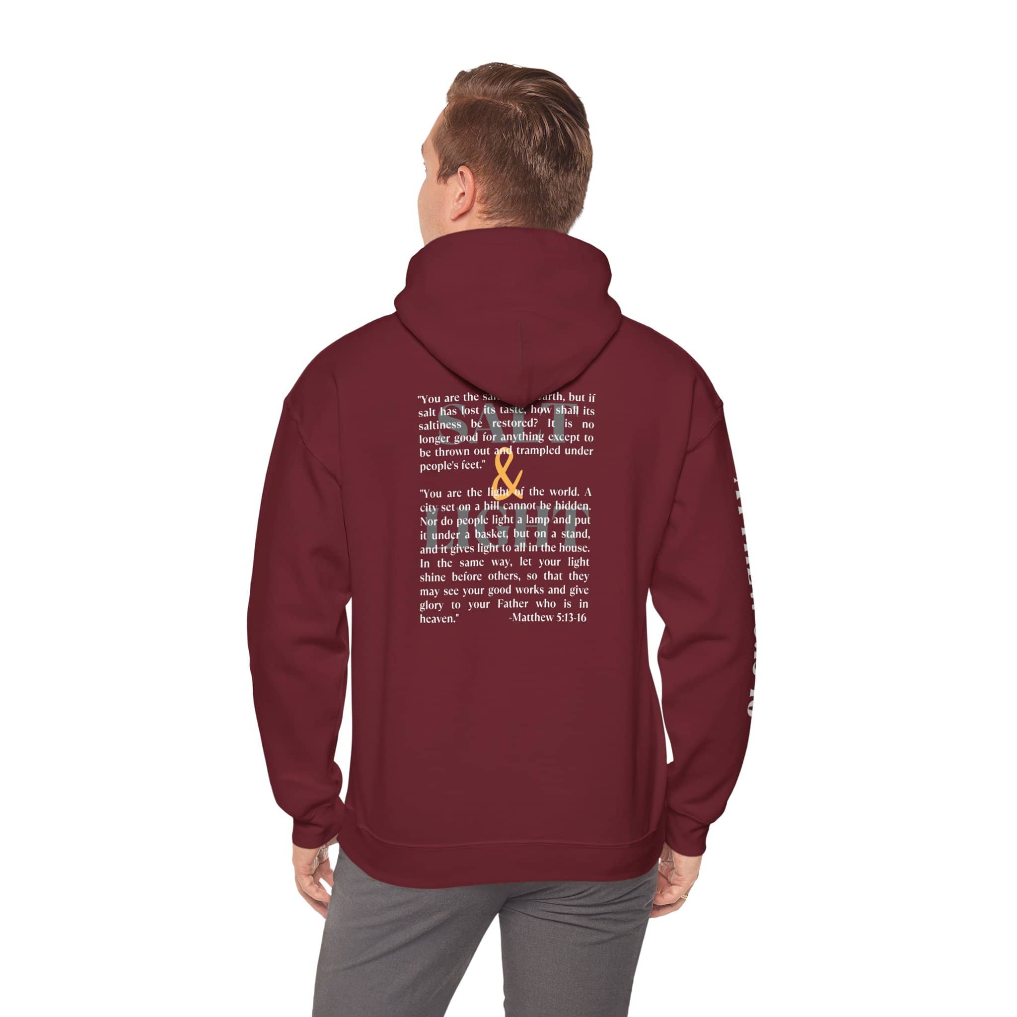 Salt And Light Hoodie-Dark Fabric Design