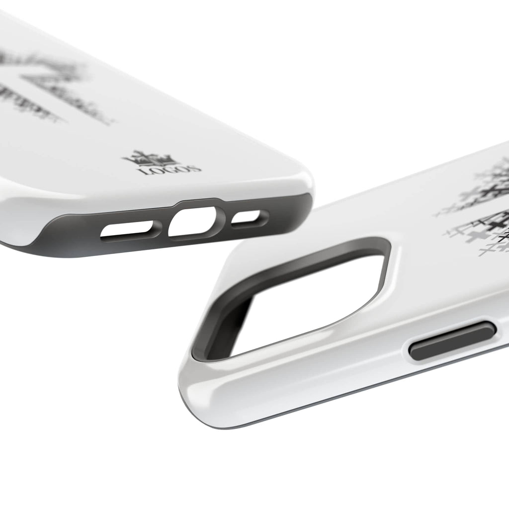 Cross Design Magnetic Impact Resistant Phone Case White