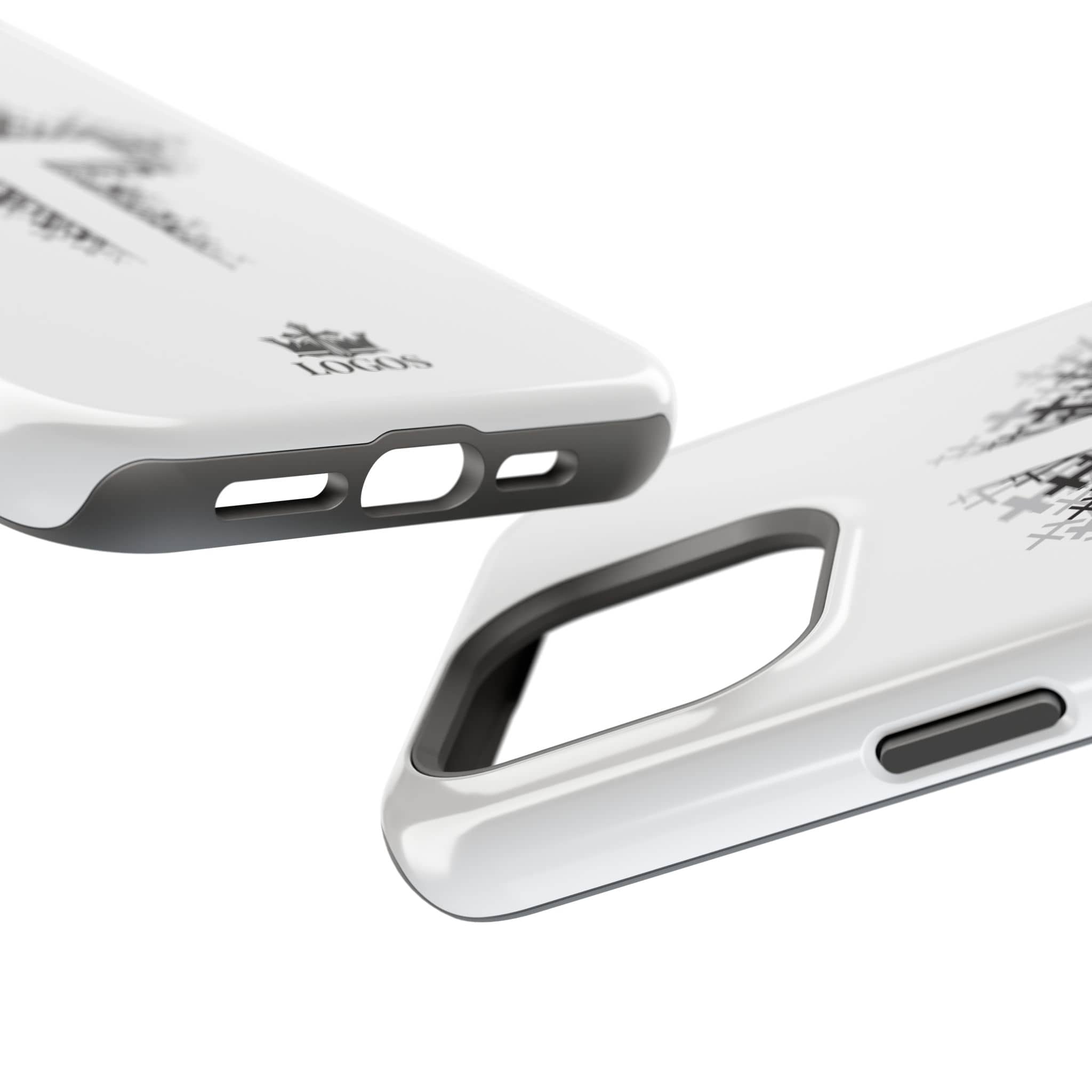 Cross Design Magnetic Impact Resistant Phone Case White