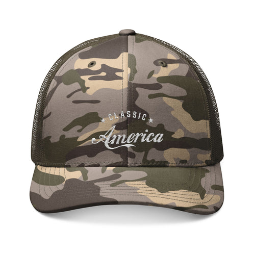"Classic America" —  Embroidered Camouflage Trucker Hat