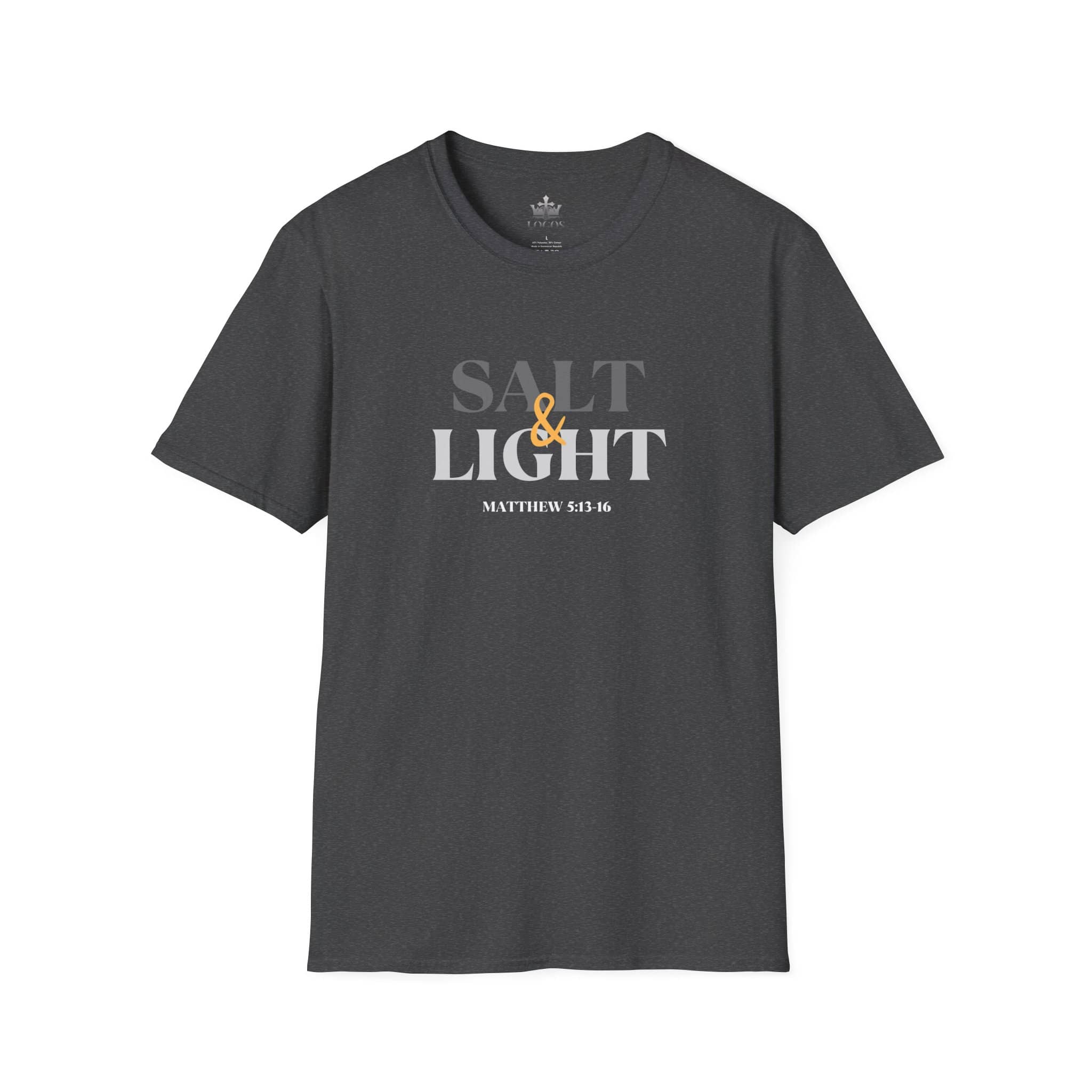 "Salt & Light" Lightweight Christian T-Shirt-Dark Fabric Design