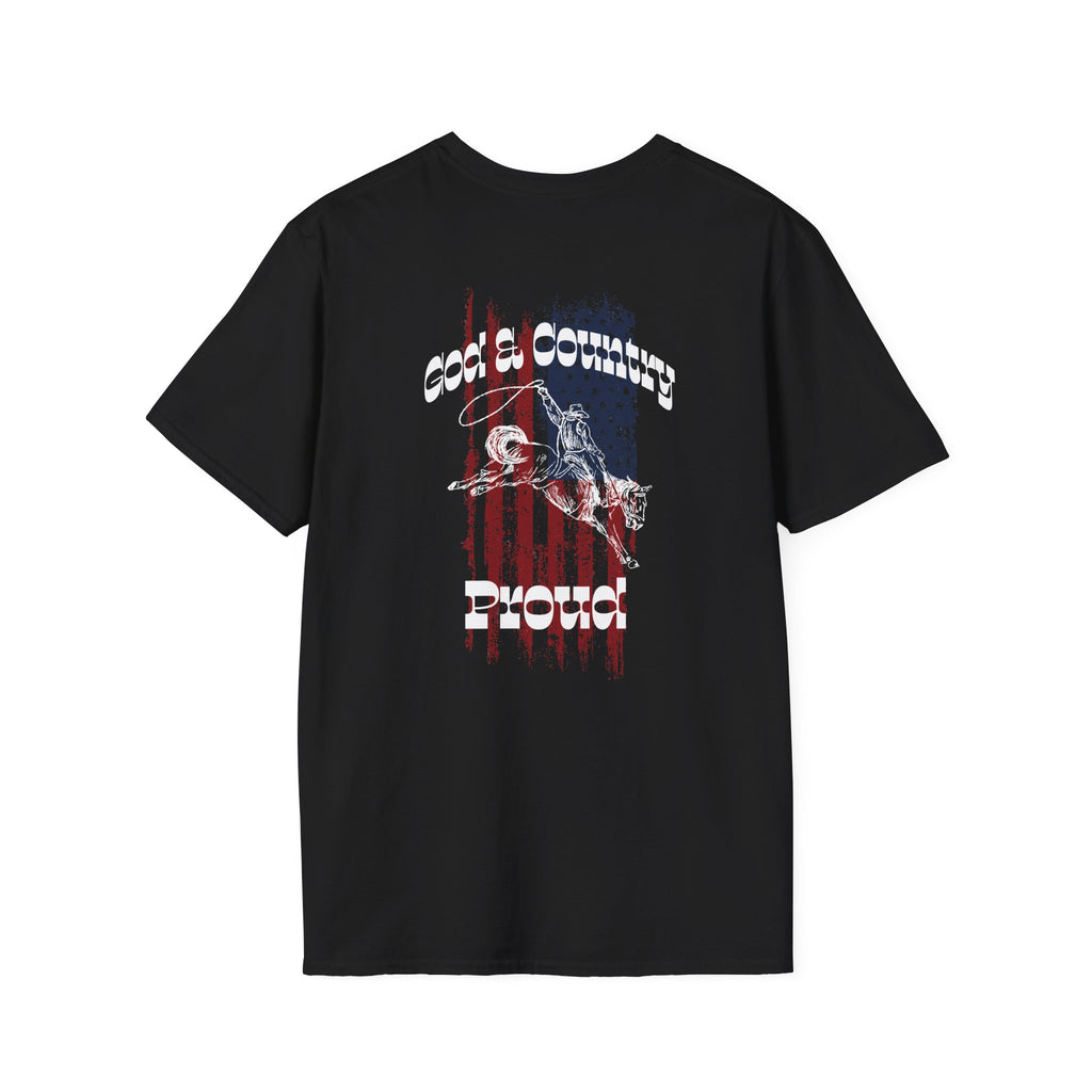 God & Country Proud American Flag T-Shirt