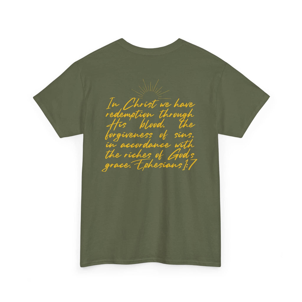 Redeemed - Ephesians 1:7 - Women's Inspirational Cotton T-Shirt
