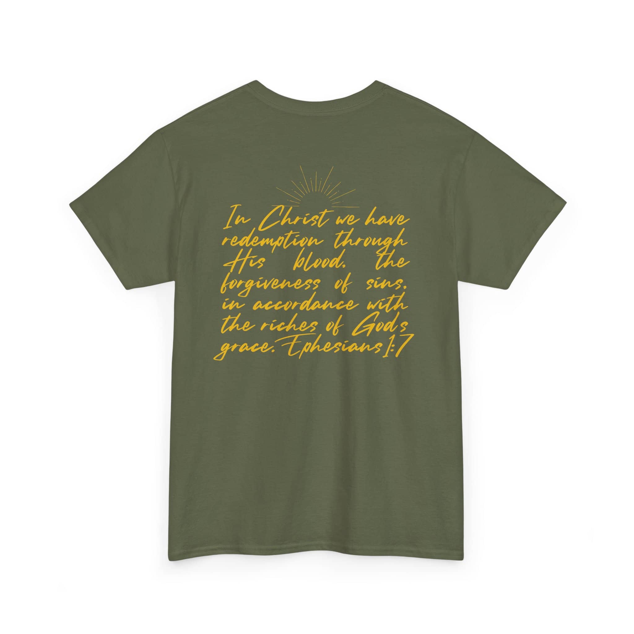 Redeemed - Ephesians 1:7 - Women's Inspirational Cotton T-Shirt