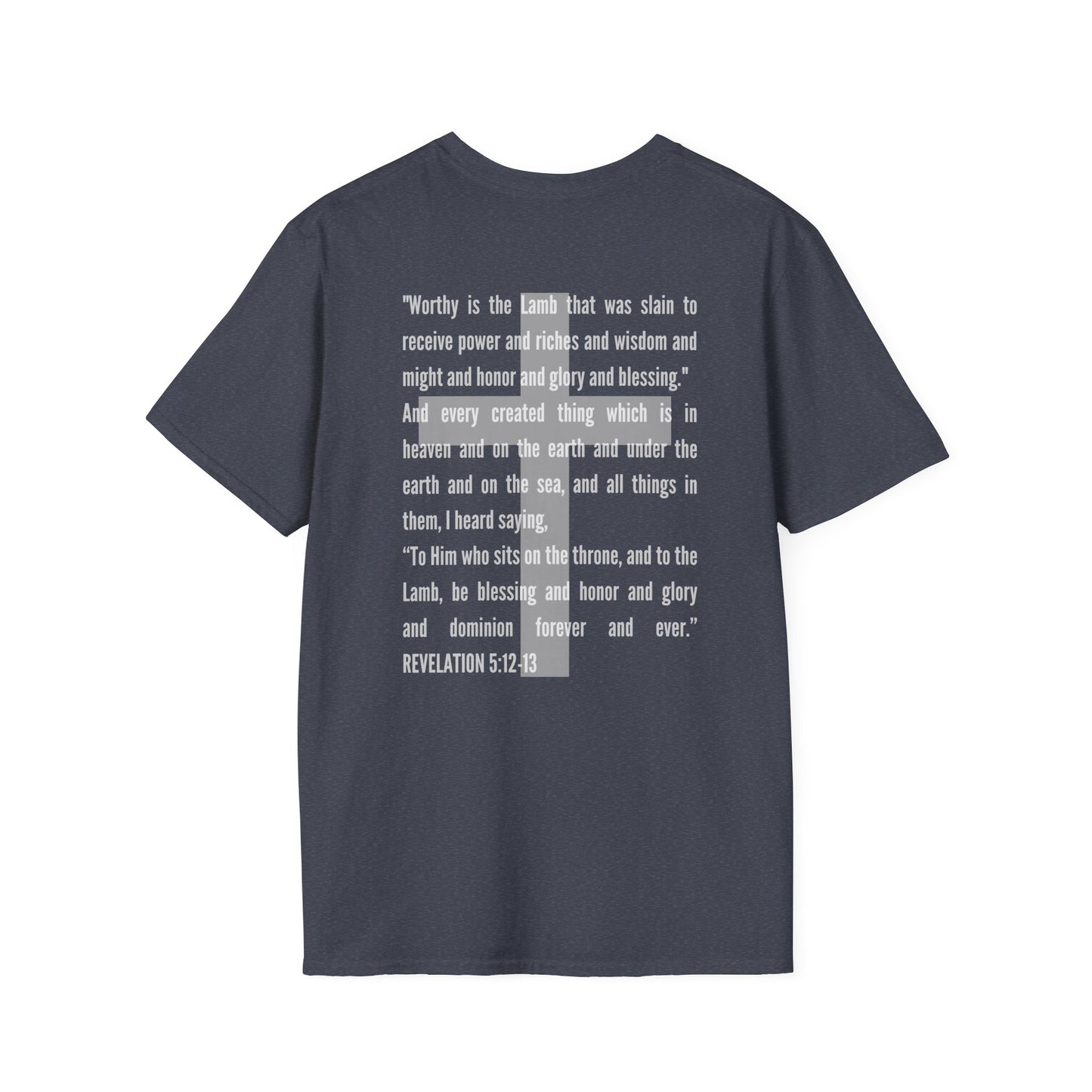 Lamb Of God - Christian Scripture T-Shirt - Revelation 5:12-13 & John 1:29