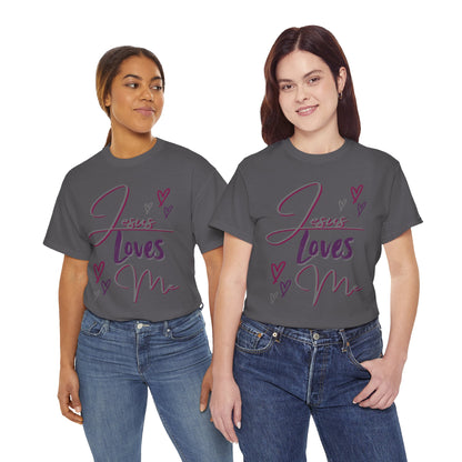 "Jesus Loves Me" (Dark Fabric Design) Women's Cotton Tee