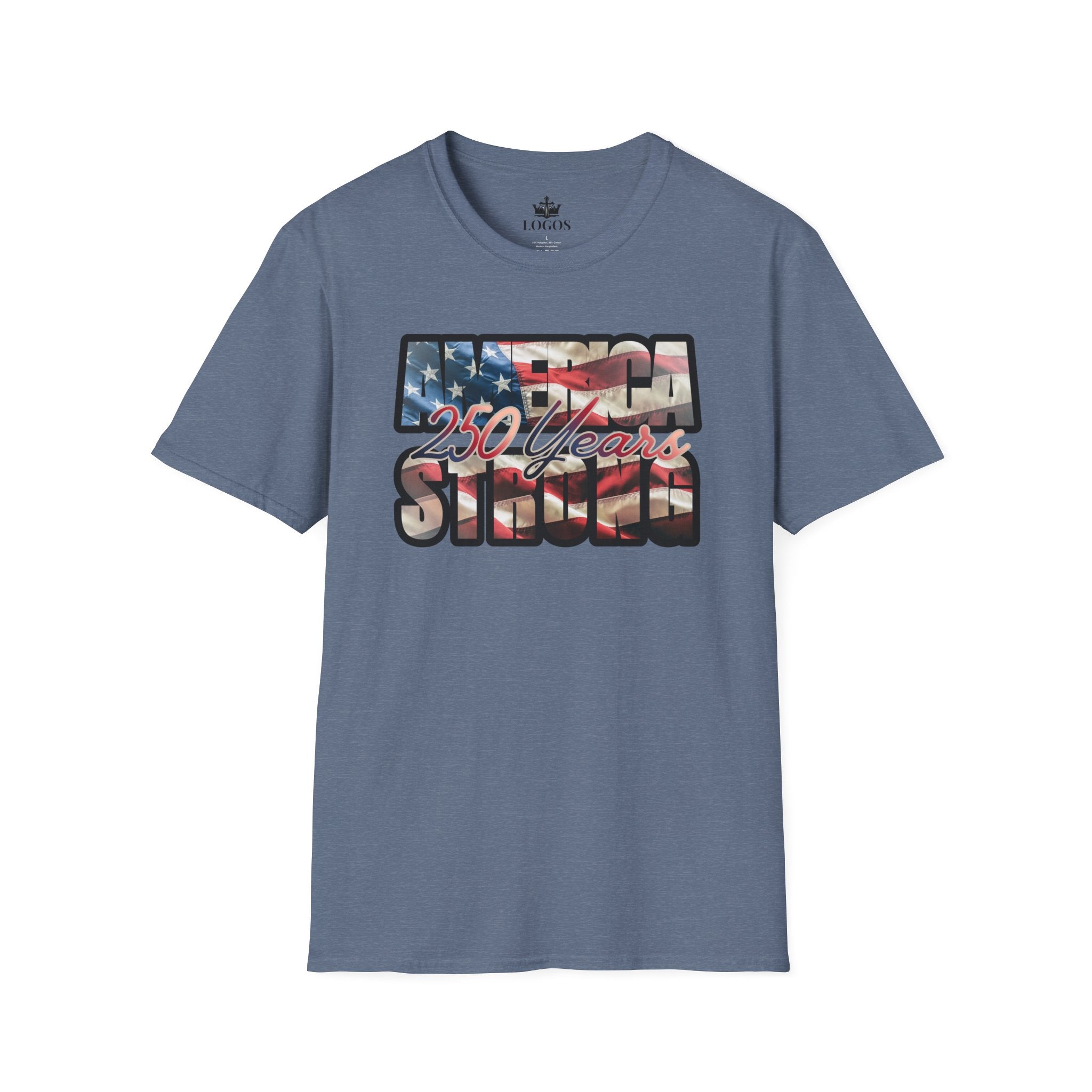 America 250 Years Strong T-Shirt — Patriotic USA Flag Anniversary Tee