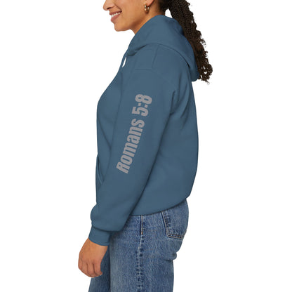 Romans 5:8 Men's Scripture Hoodie by Logos