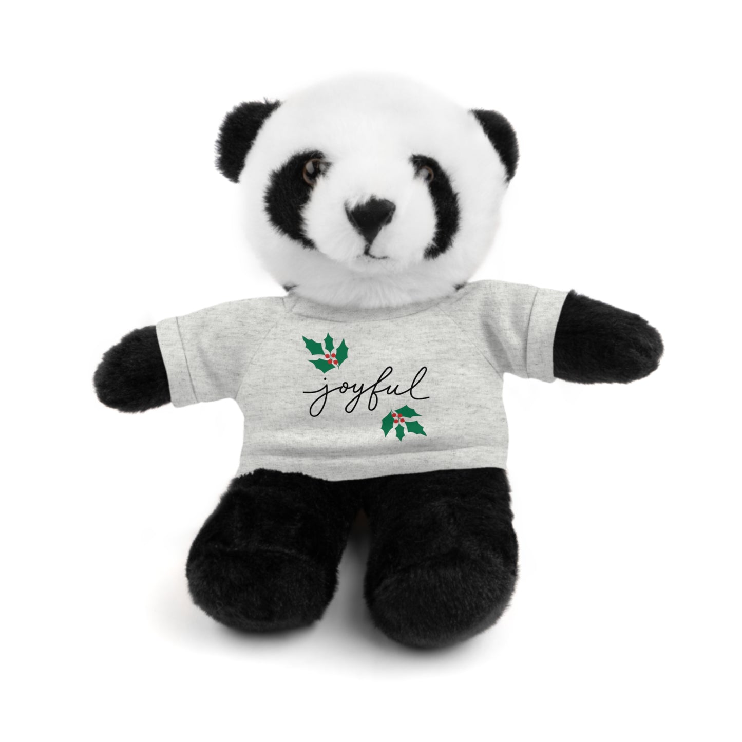 Plush Toy with "Joyful" Christmas Tee - Soft Cuddly Gift for Kids