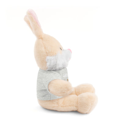 Christmas Plush Toy with "Let It Snow" Tee - Soft Cuddly Gift for Kids