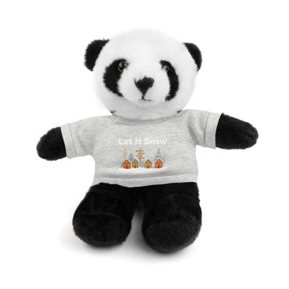 Christmas Plush Toy with "Let It Snow" Tee - Soft Cuddly Gift for Kids