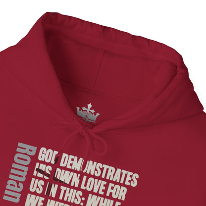 Romans 5:8 Men's Scripture Hoodie by Logos