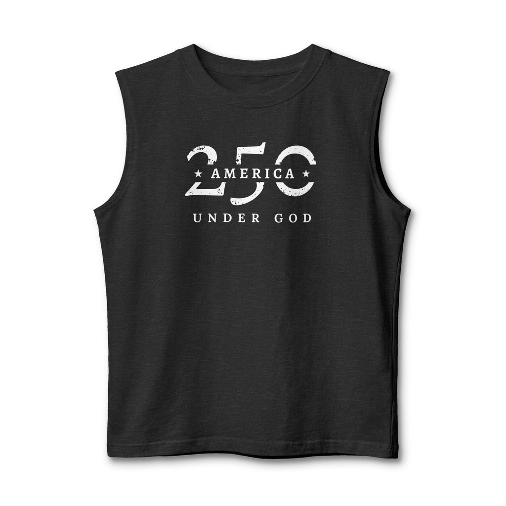 America 250 "Under God" Patriotic Muscle Tank