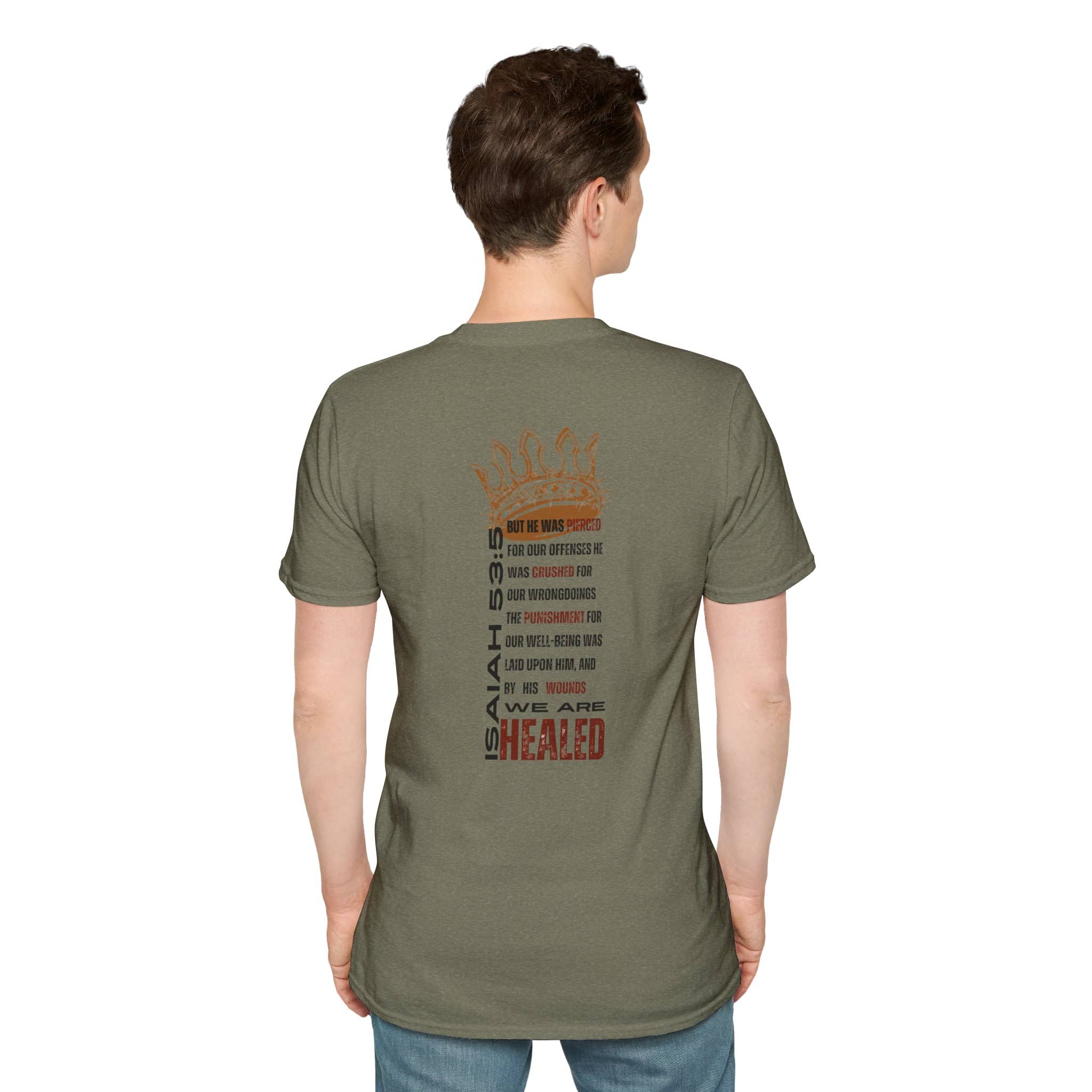 Christ Our Healer - Isaiah 53:5 Men's Apparel