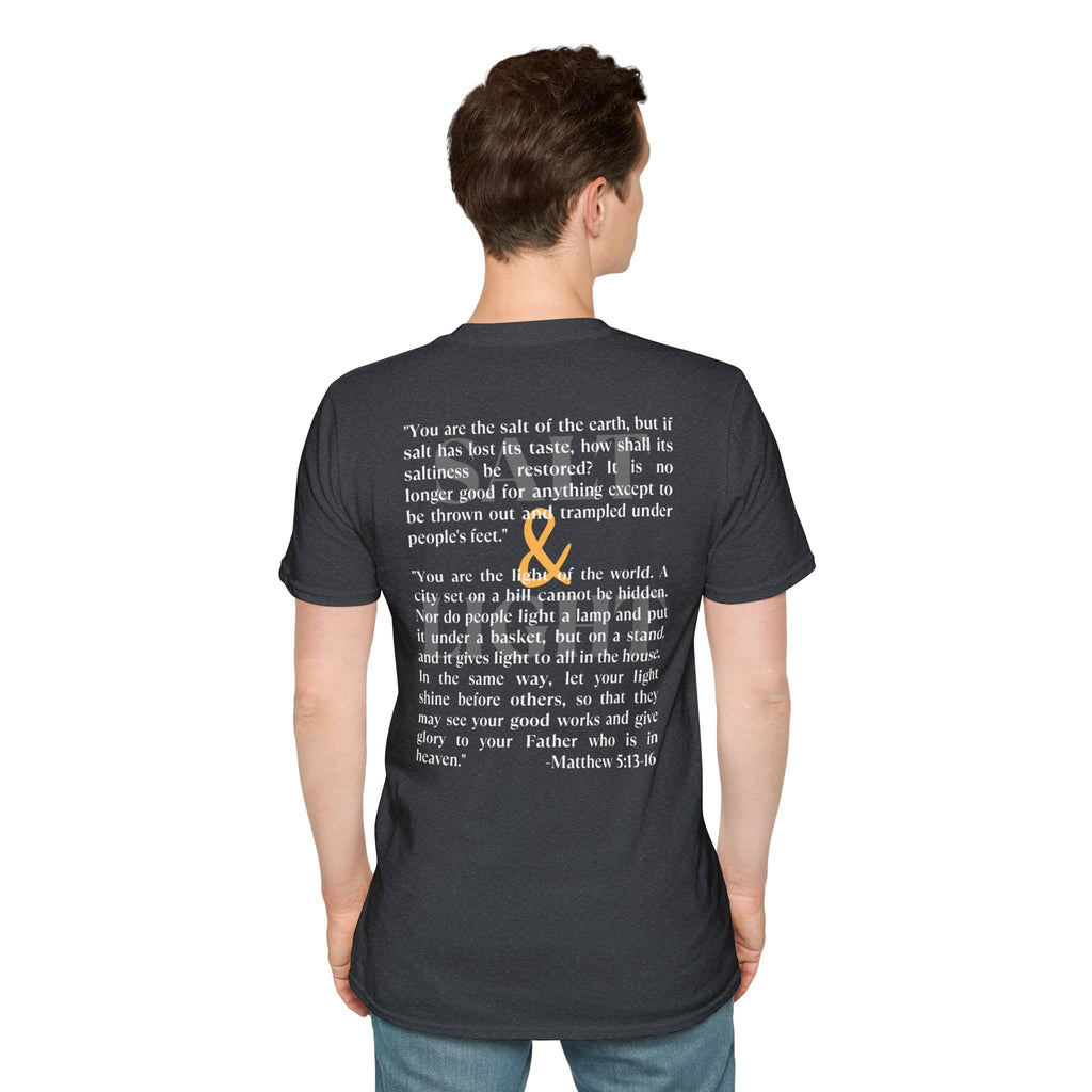 "Salt & Light" Lightweight Christian T-Shirt-Dark Fabric Design