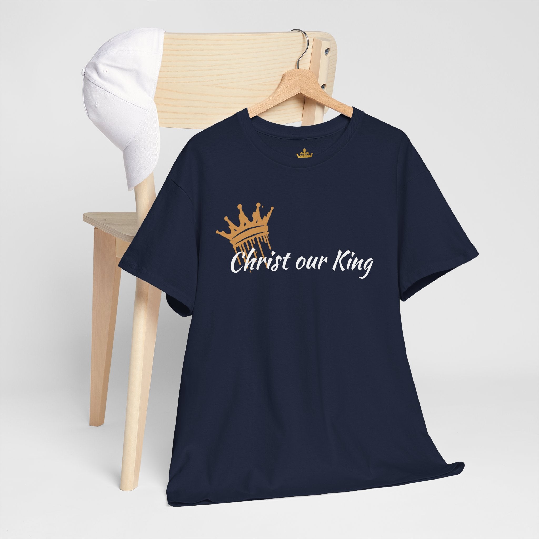 "Christ Our King" Matthew 28:18 Heavy Cotton Shirt