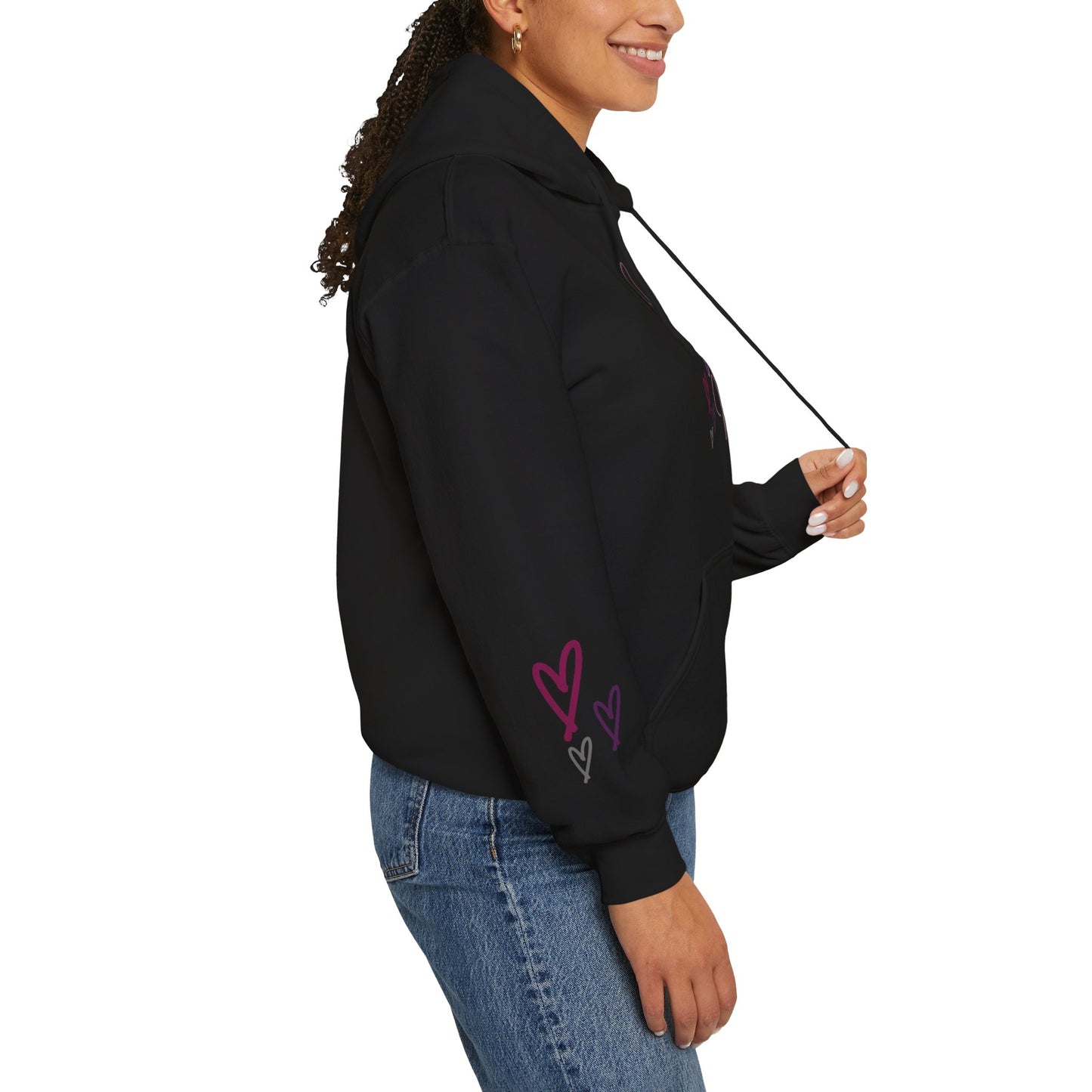 "Jesus Loves Me" (Dark Fabric Design) Women's Hoodie