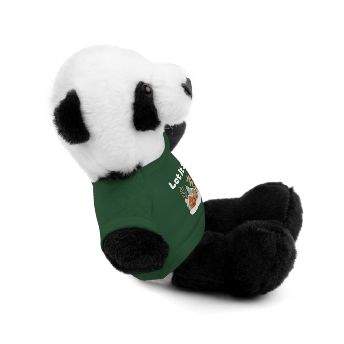 Christmas Plush Toy with "Let It Snow" Tee - Soft Cuddly Gift for Kids
