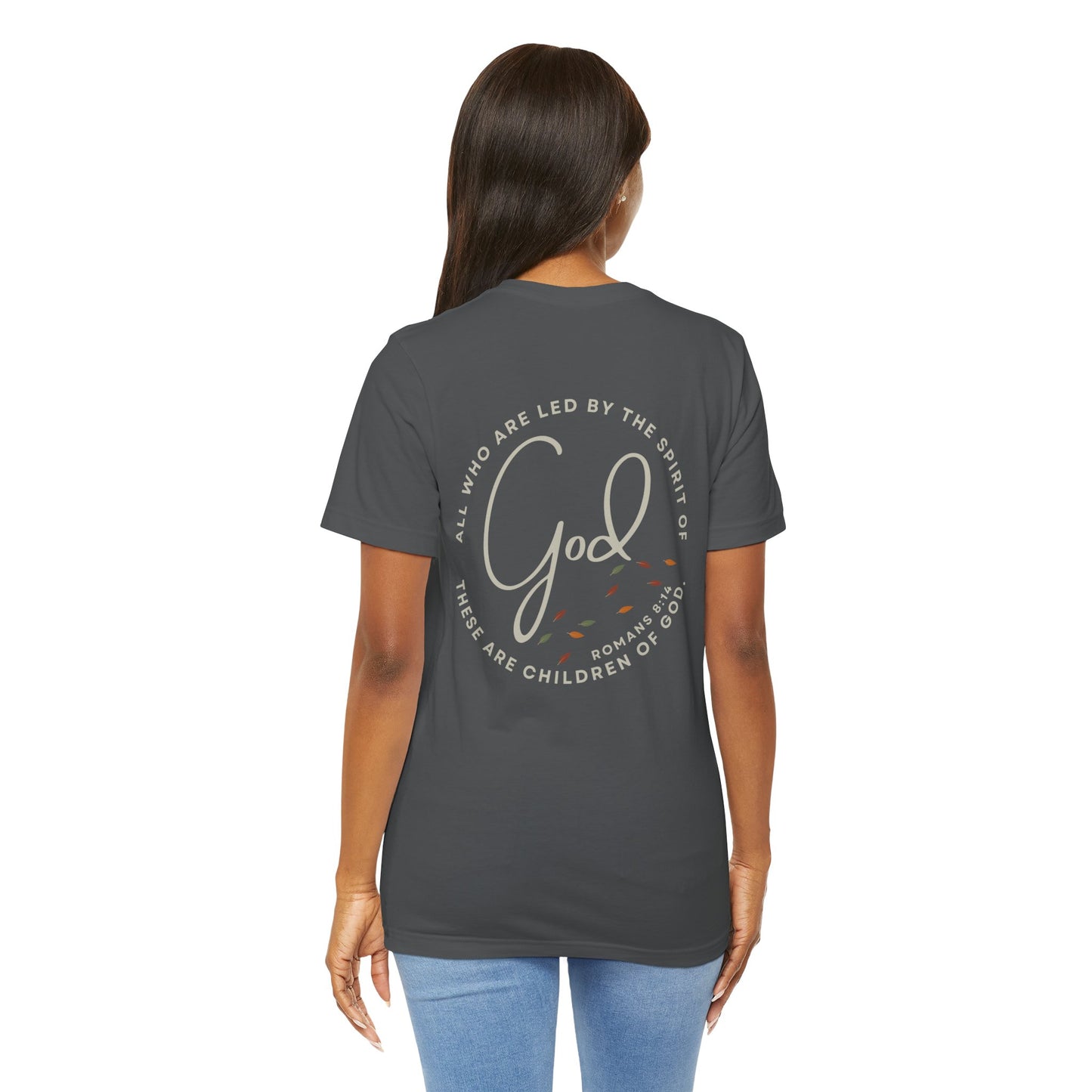 "Spirit Lead Me" T-Shirt - Romans 8:14 - Dark Fabric Design