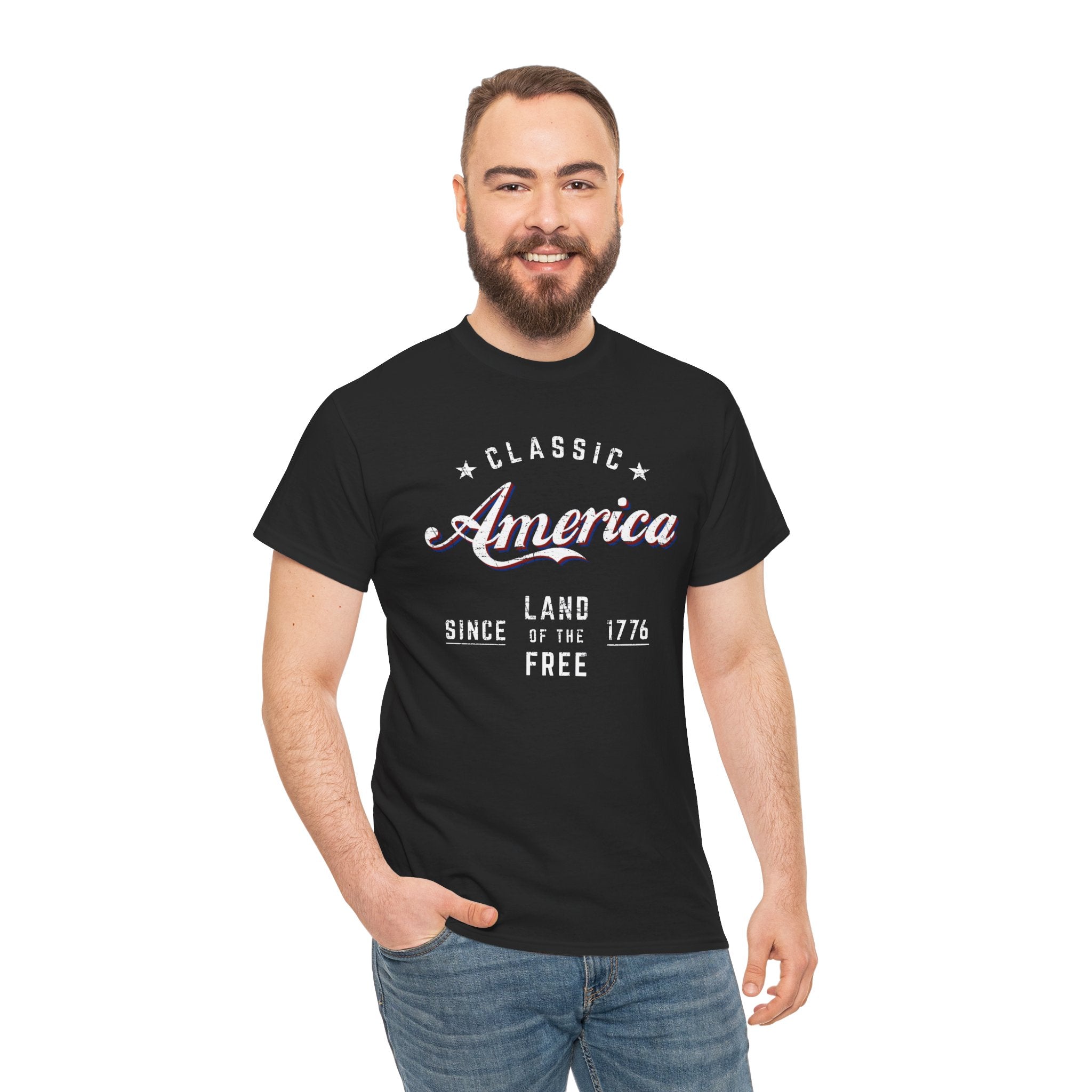 "Land of the Free" — Patriotic 250th Anniversary T-Shirt (Classic America, Since 1776)