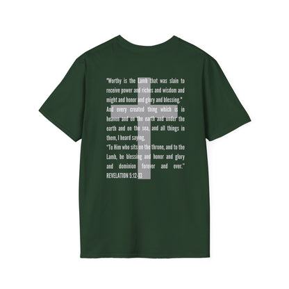 Lamb Of God - Christian Scripture T-Shirt - Revelation 5:12-13 & John 1:29
