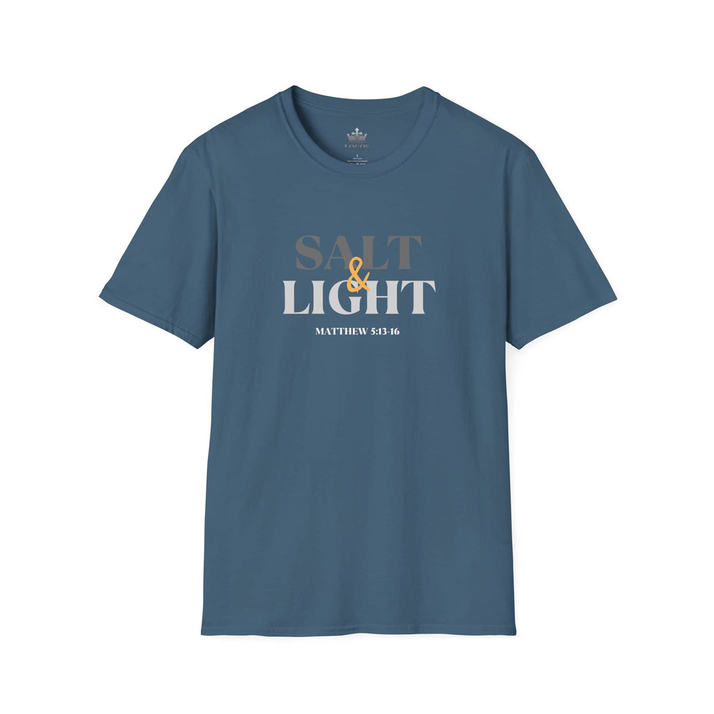 "Salt & Light" Lightweight Christian T-Shirt-Dark Fabric Design