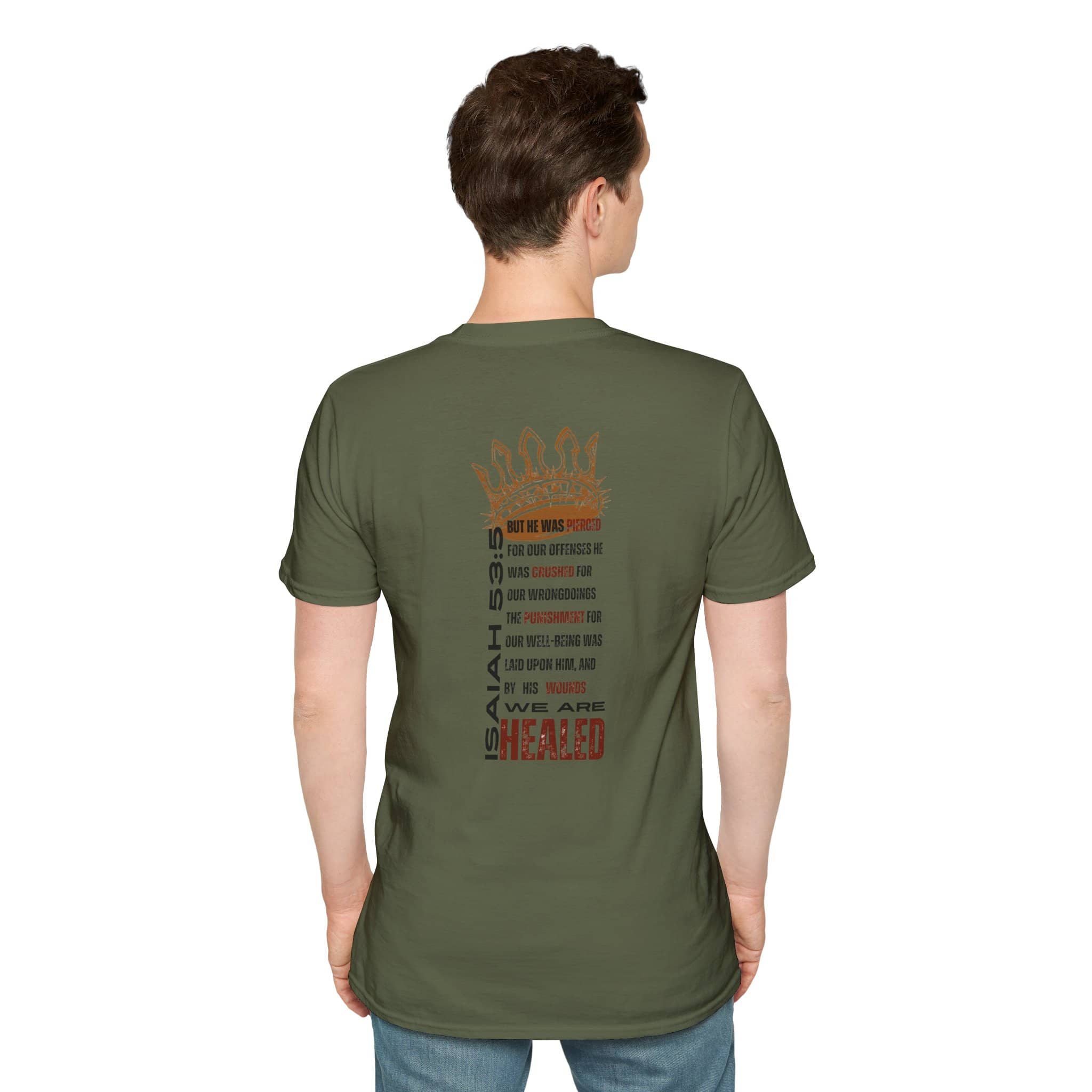 Christ Our Healer - Isaiah 53:5 Men's Apparel