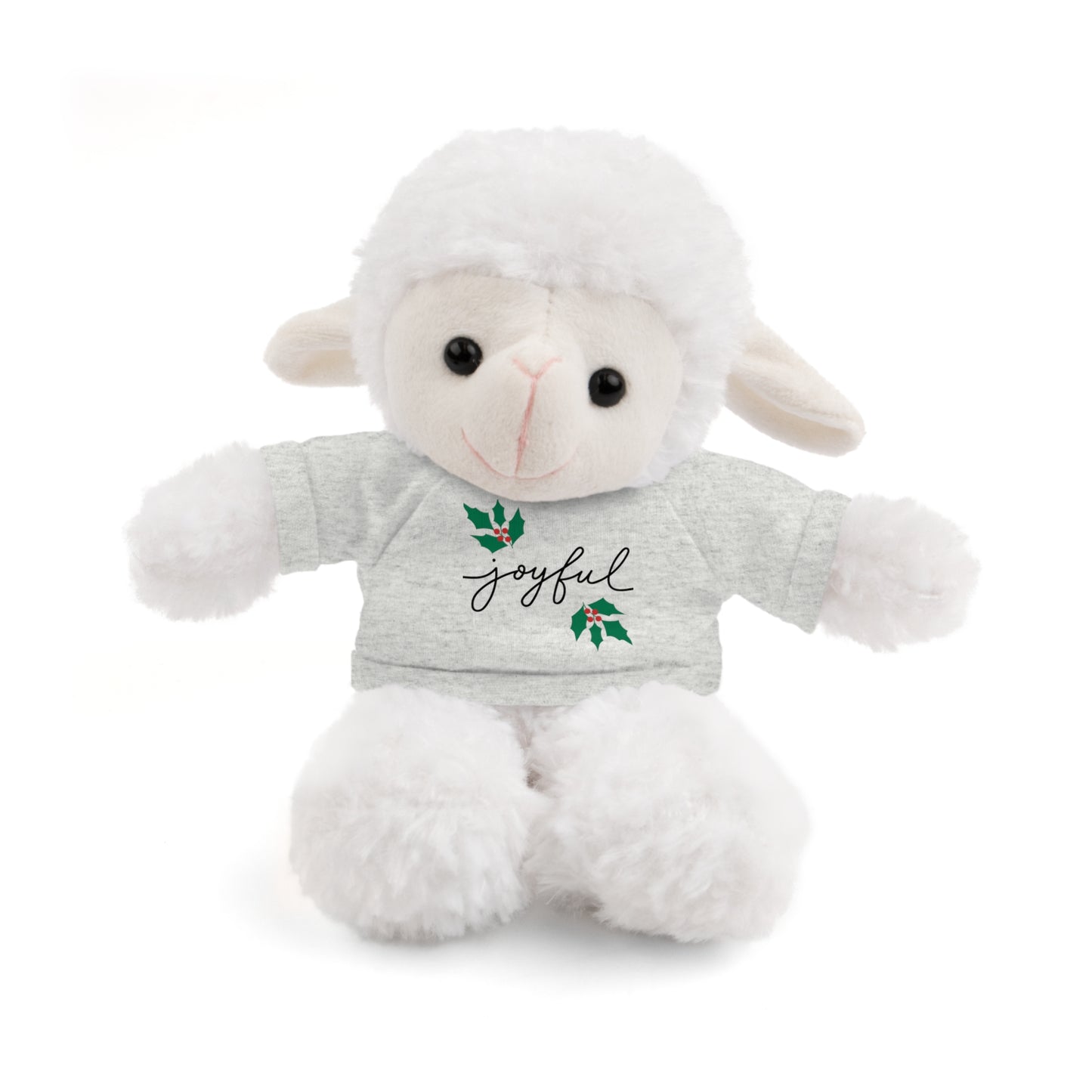 Plush Toy with "Joyful" Christmas Tee - Soft Cuddly Gift for Kids