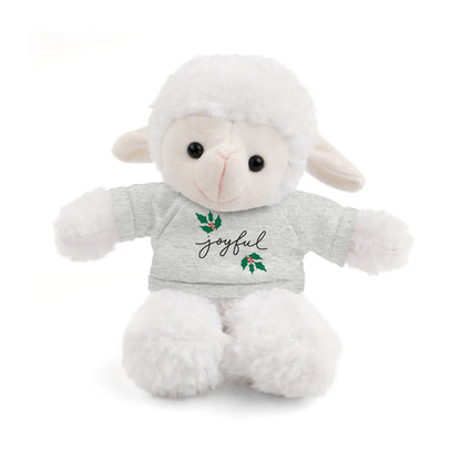 Plush Toy with "Joyful" Christmas Tee - Soft Cuddly Gift for Kids