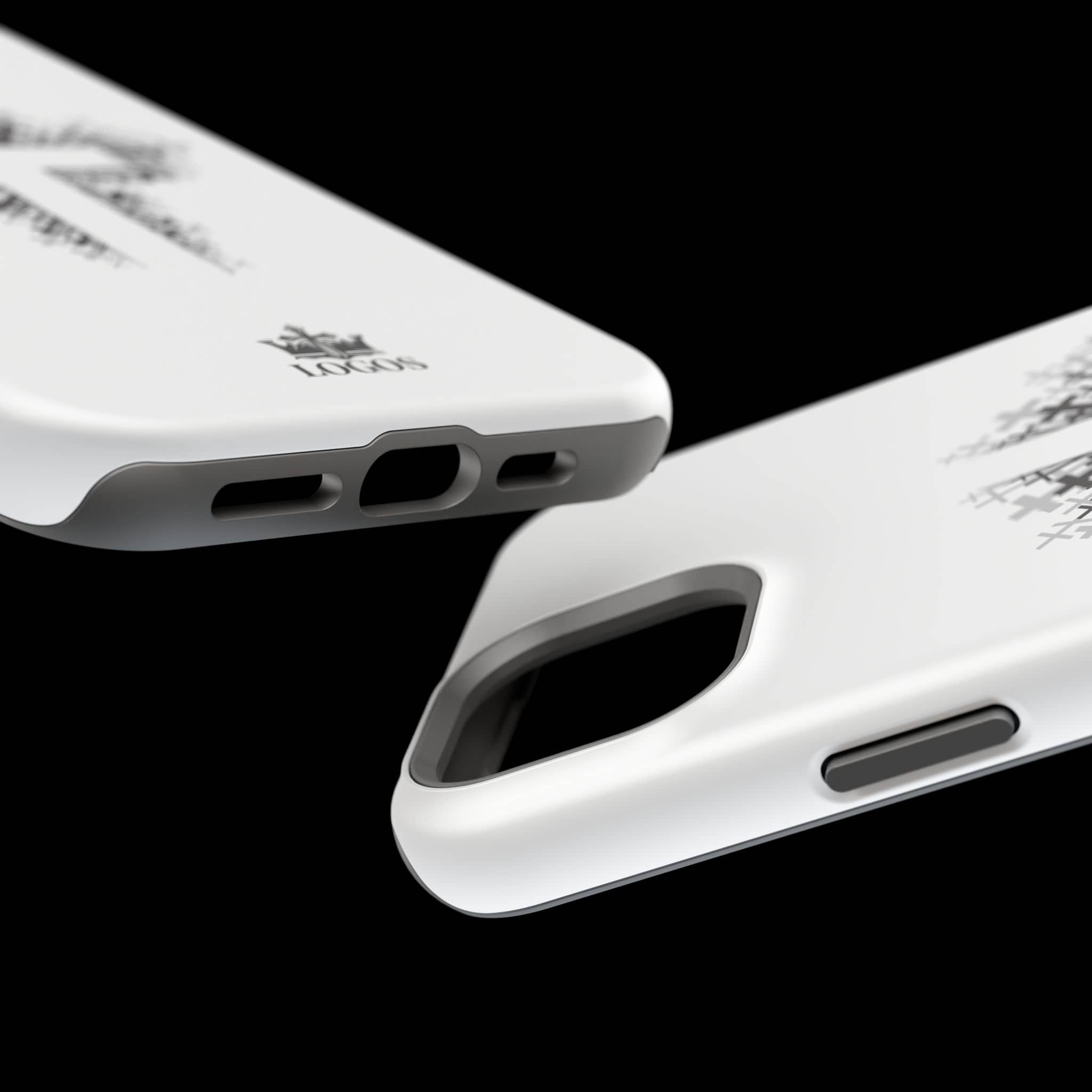 Cross Design Magnetic Impact Resistant Phone Case White