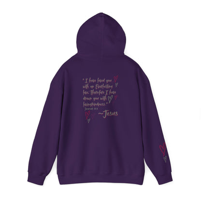 "Jesus Loves Me" (Dark Fabric Design) Women's Hoodie
