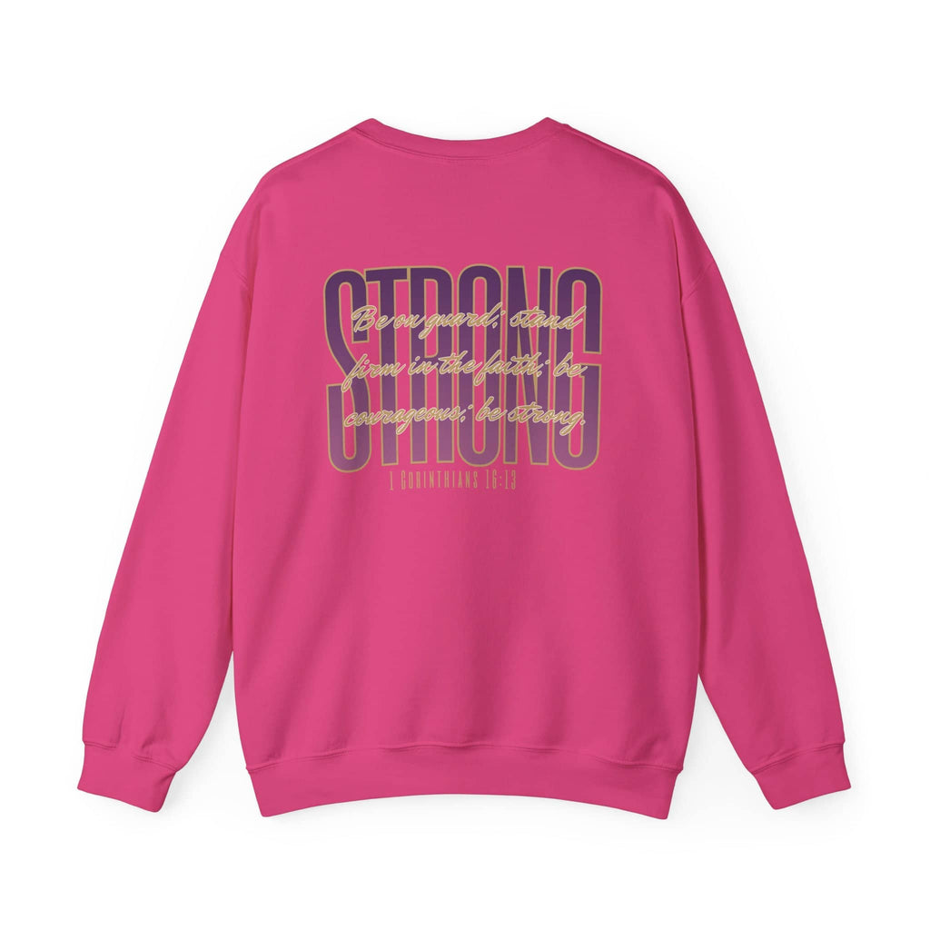 Strong And Courageous Bible Verse Sweatshirt