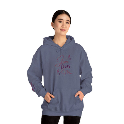 "Jesus Loves Me" (Dark Fabric Design) Women's Hoodie