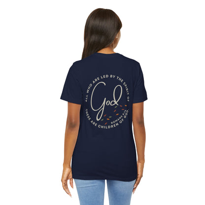 "Spirit Lead Me" T-Shirt - Romans 8:14 - Dark Fabric Design