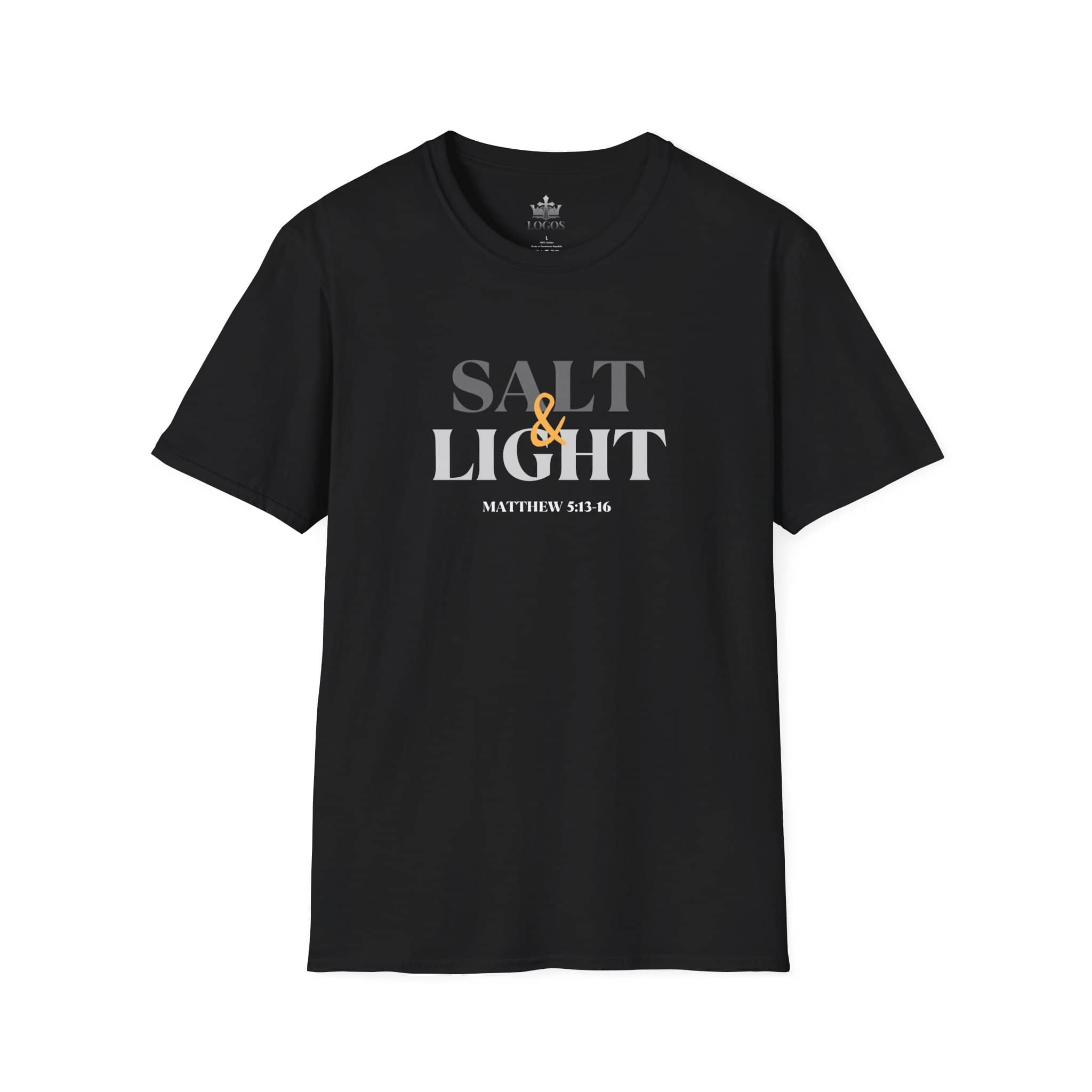 "Salt & Light" Lightweight Christian T-Shirt-Dark Fabric Design