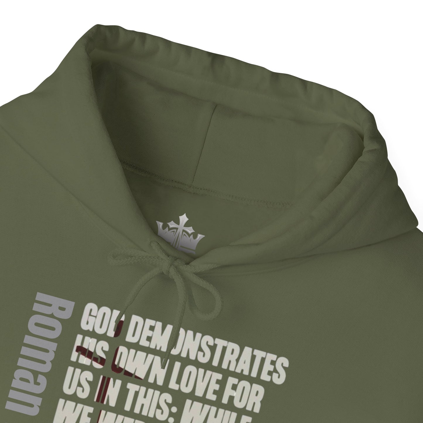Romans 5:8 Christian Scripture Hoodie