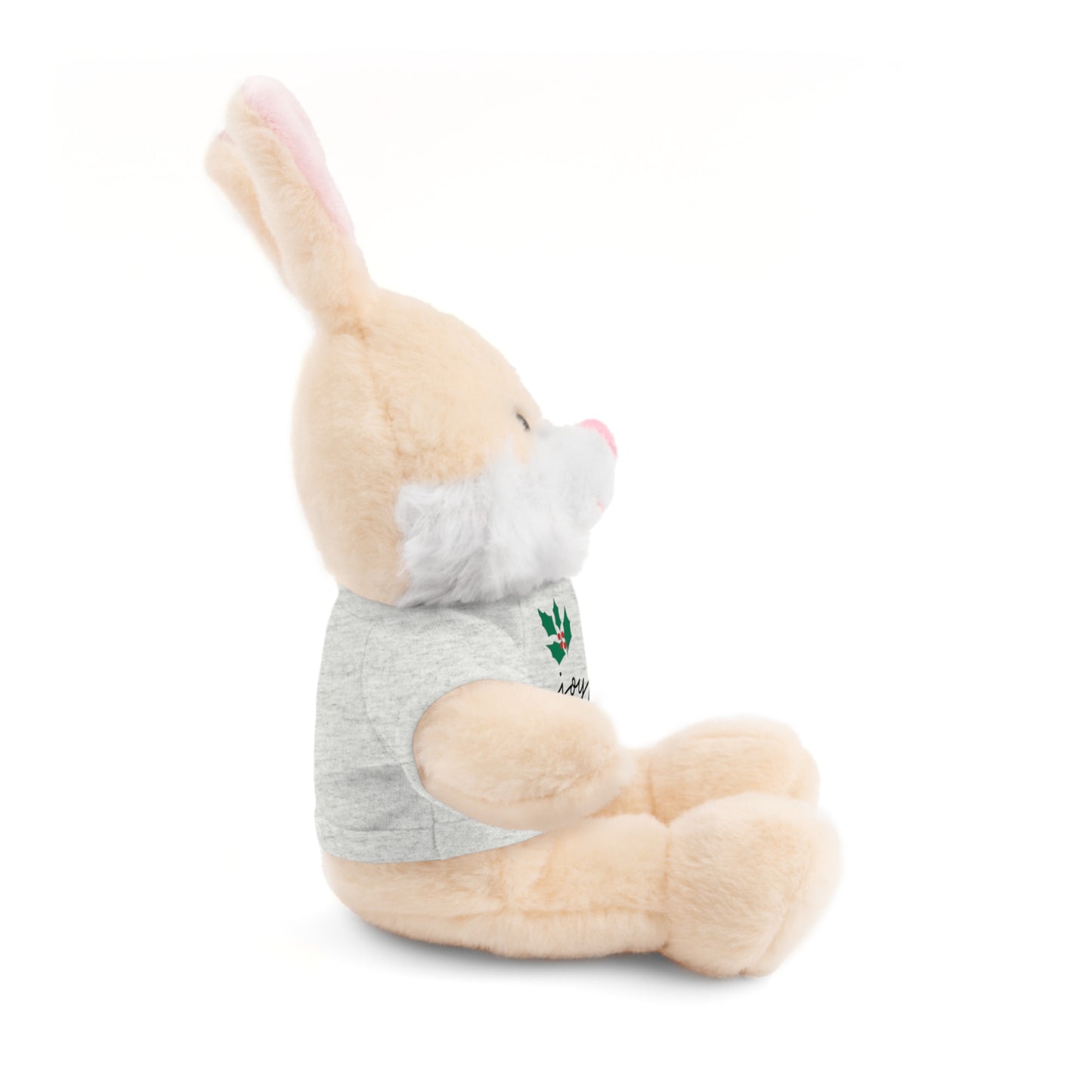 Plush Toy with "Joyful" Christmas Tee - Soft Cuddly Gift for Kids