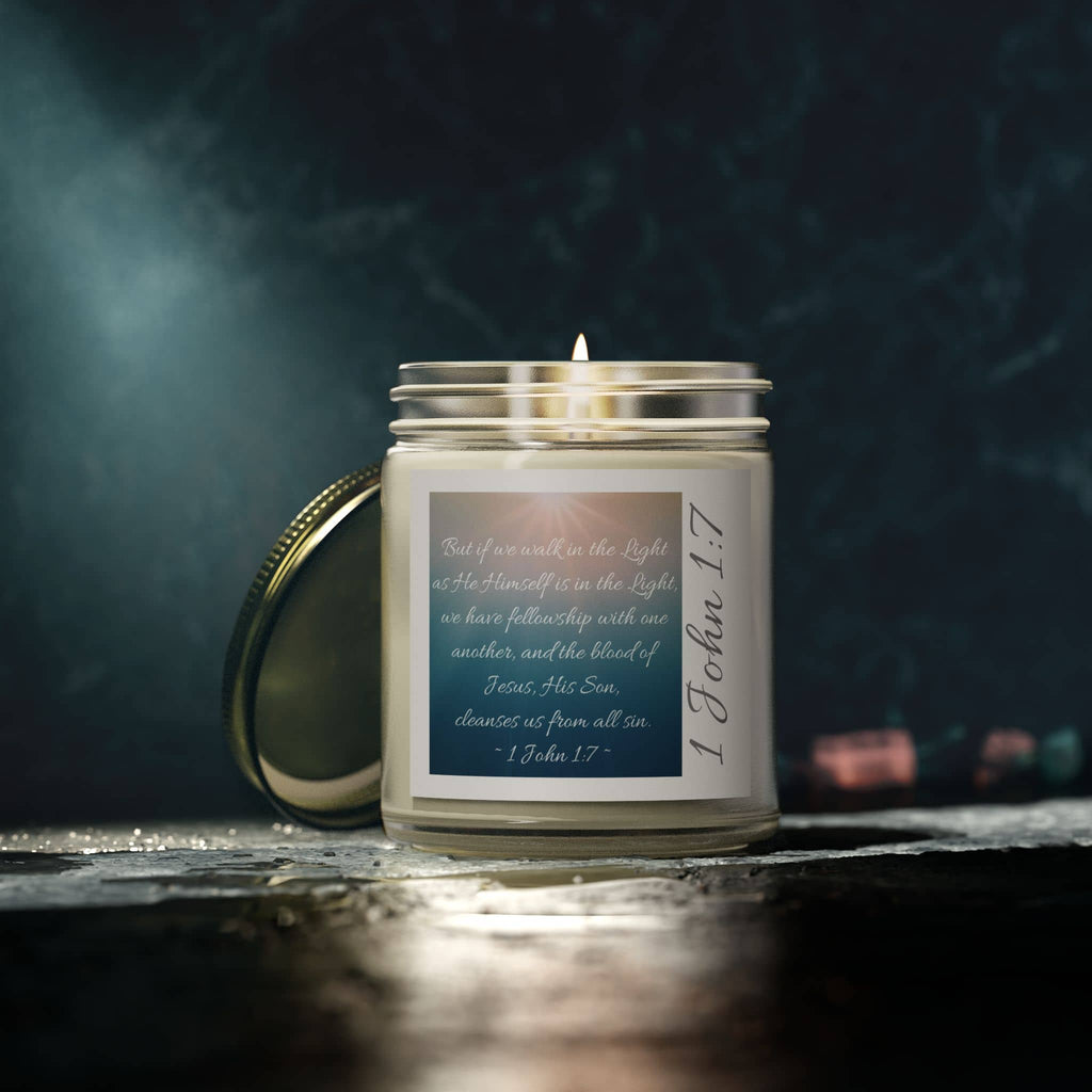 1 John 1:7 Eco-Friendly Scripture Candle - Logos Co.