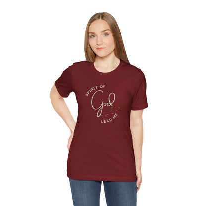 "Spirit Lead Me" T-Shirt - Romans 8:14 - Dark Fabric Design