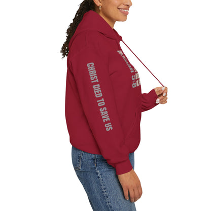 Romans 5:8 Men's Scripture Hoodie by Logos