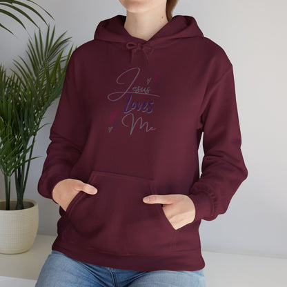"Jesus Loves Me" (Dark Fabric Design) Women's Hoodie