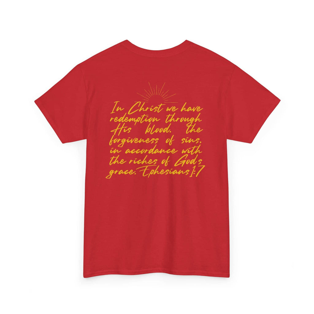 Redeemed - Ephesians 1:7 - Women's Inspirational Cotton T-Shirt