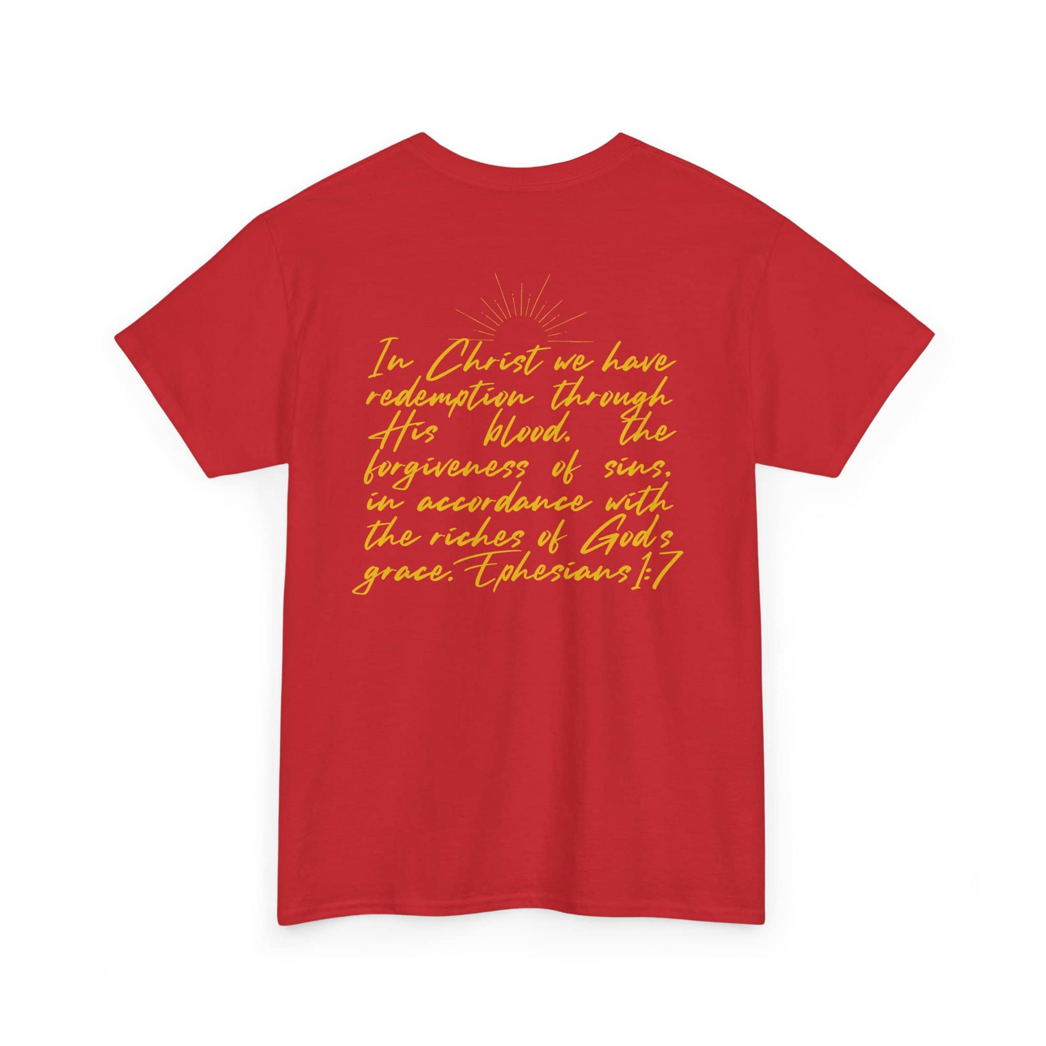 Redeemed - Ephesians 1:7 - Women's Inspirational Cotton T-Shirt