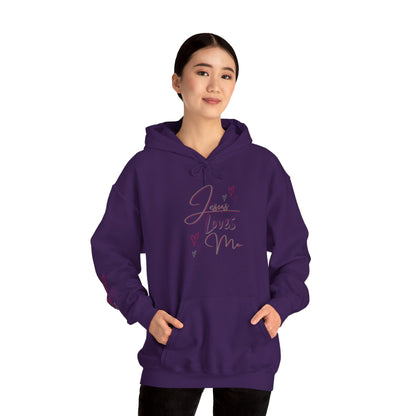 "Jesus Loves Me" (Dark Fabric Design) Women's Hoodie