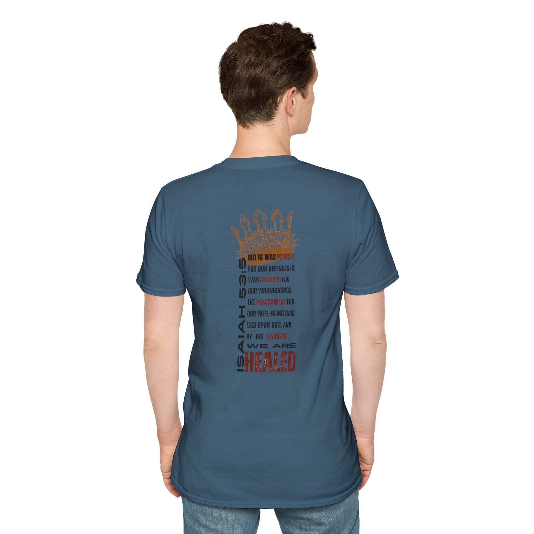 Christ Our Healer - Isaiah 53:5 Men's Apparel