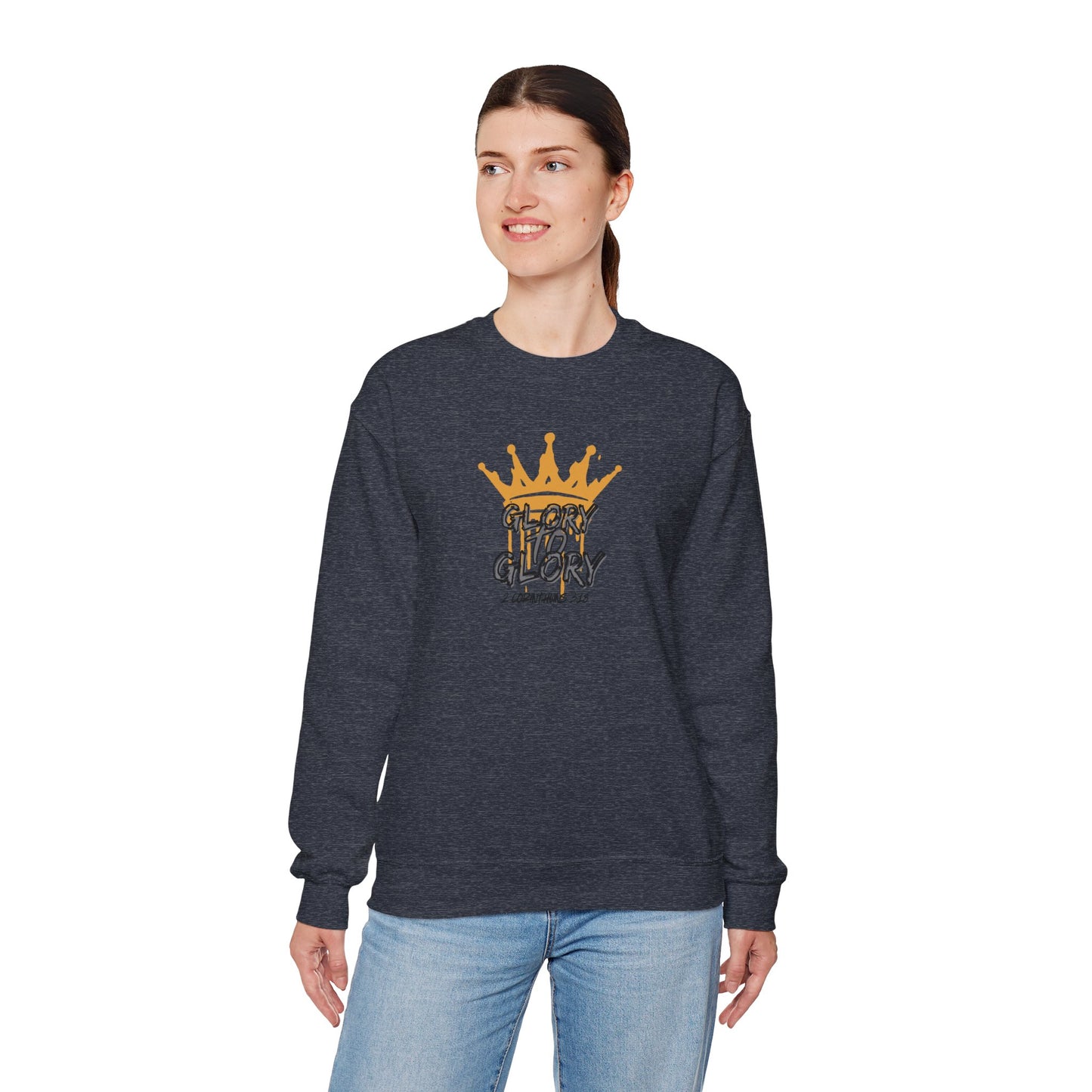 "Glory to Glory" Women's Sweatshirt- 2 Corinthians 3:18