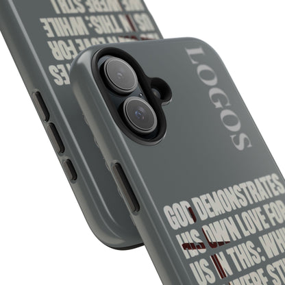 Romans 5:8 - Christian Phone Case - Gray
